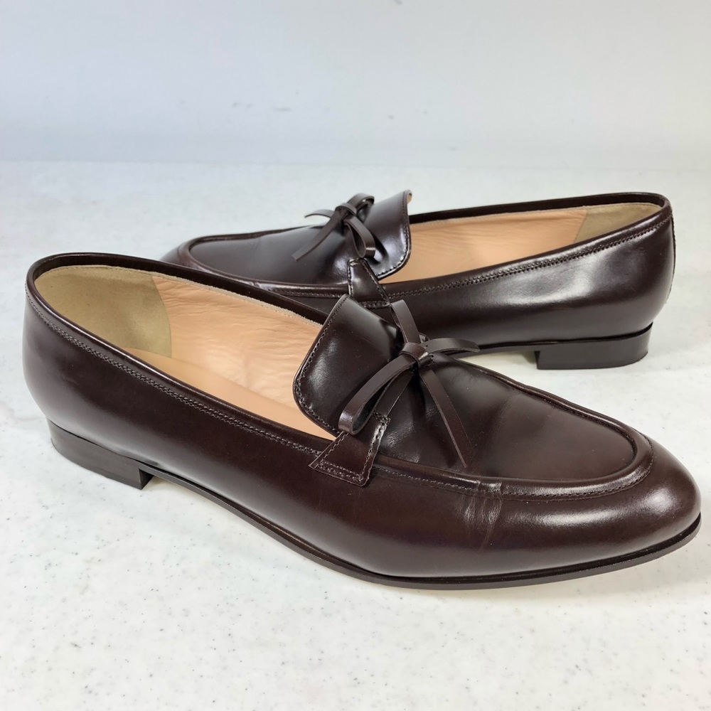 J Crew Academy Leather Loafers Shoes with Tassels
